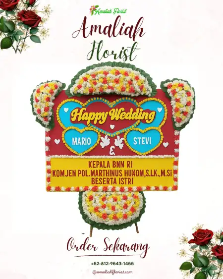 Papan Bunga Pernikahan Jombatan